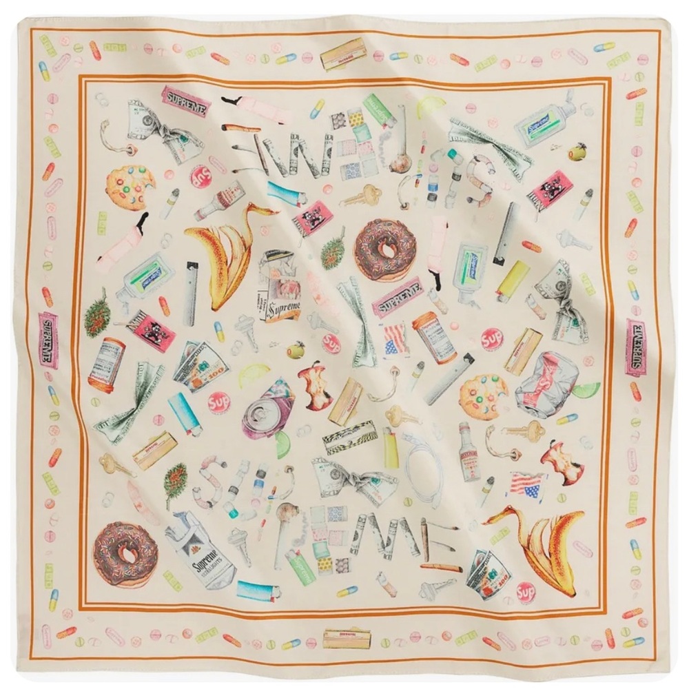 Supreme Trash Scarf RARE SS 23 Aurel Schmidt Chloe Sevigny